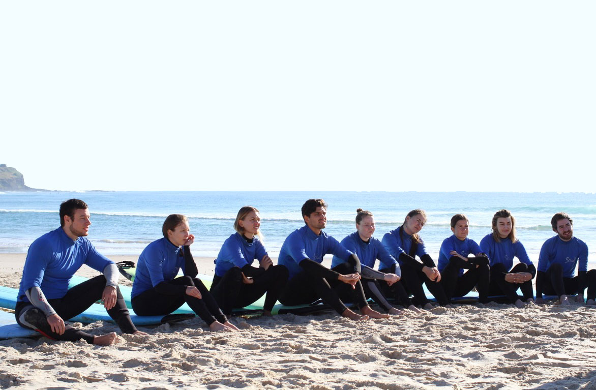 corporate surf lesson byron bay